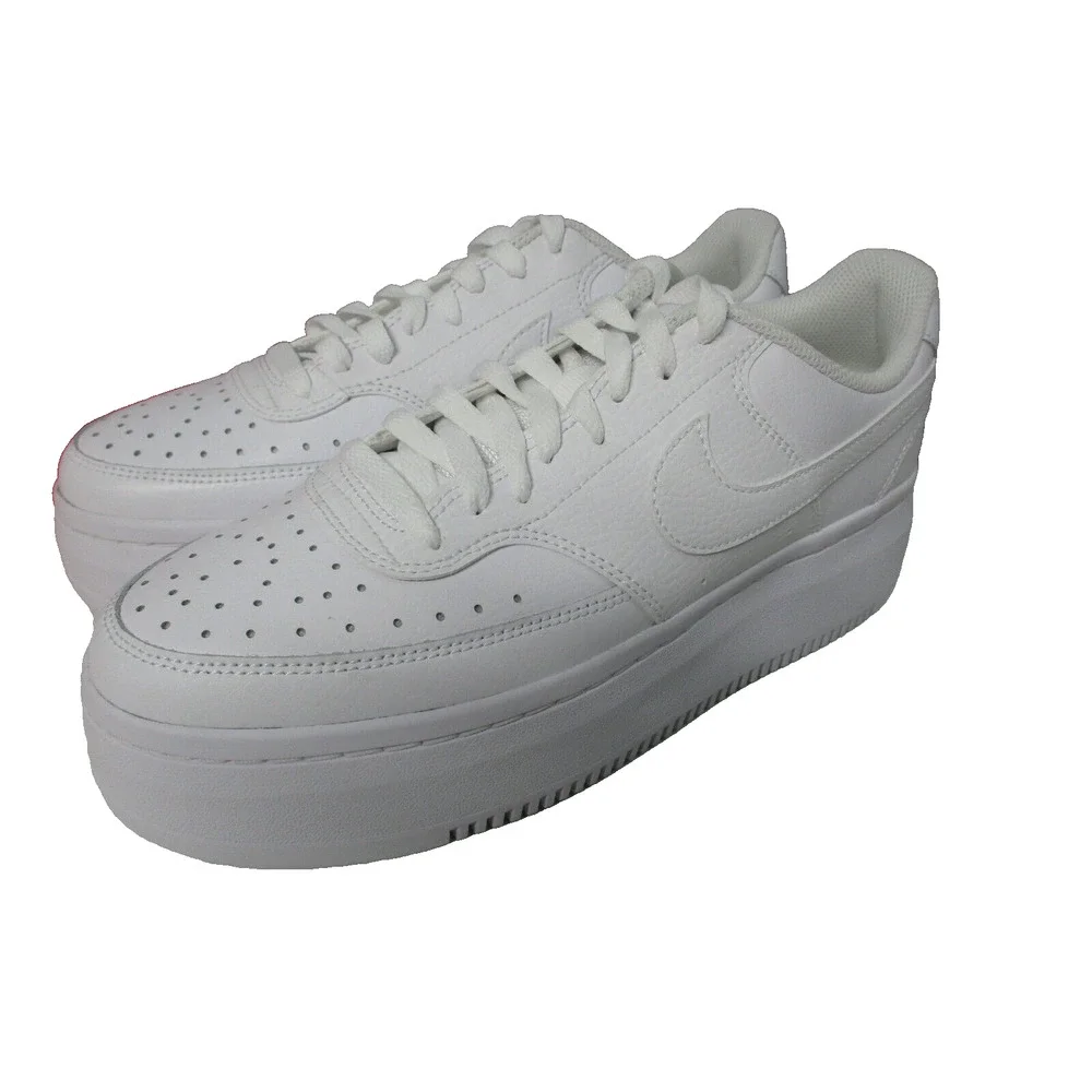 Nike Court Vision Alta Platform White Womens Sz 9.5 Casual Shoes